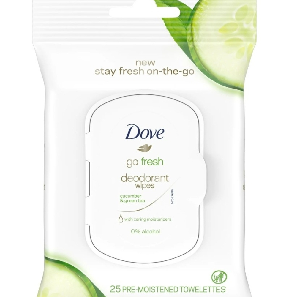 Go Fresh Deodorant Wipes - White and Green
